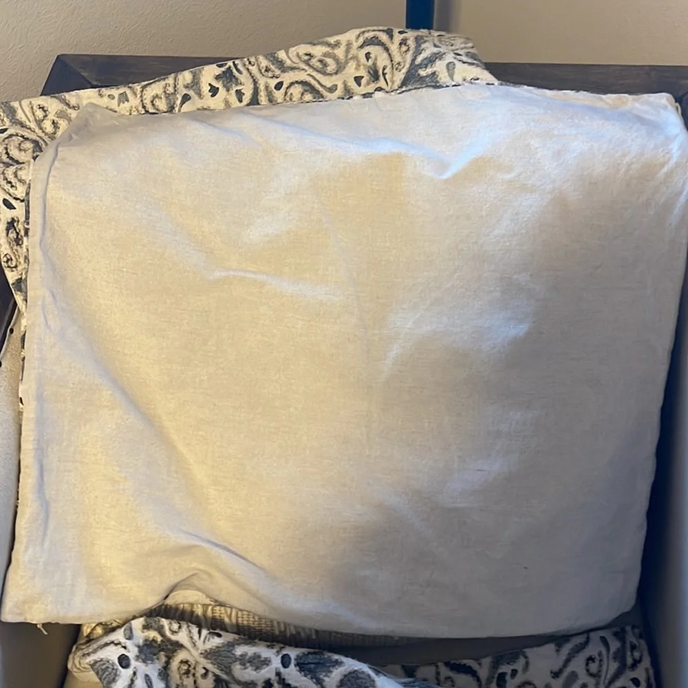 Pottery Barn Neutral Cream and Gray Decorative Accent Pillow Set